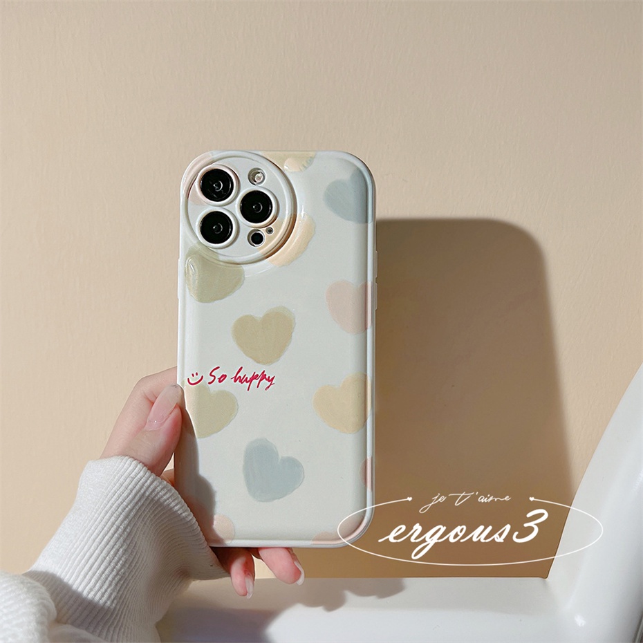 Ốp Điện Thoại Mềm Họa Tiết Hoạt Hình Đơn Giản Bảo Vệ Ống Kính Máy Ảnh Cho iPhone 14 13 12 11 Pro Max SE2020 X XR Xs Max 7 8 Plus