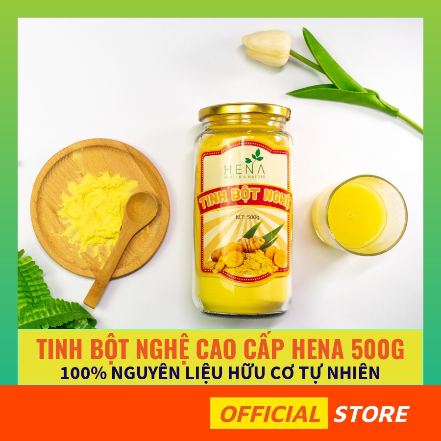 Tinh Bột Nghệ Nguyên Chất Cao cấp Hena 500g