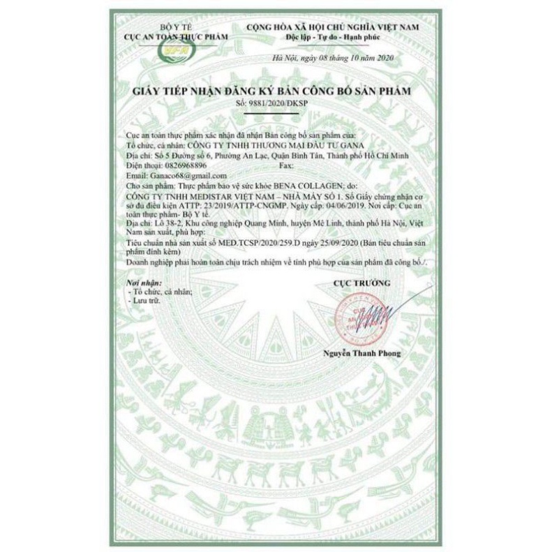 COLLAGEN BENA GANA hộp 30 gói