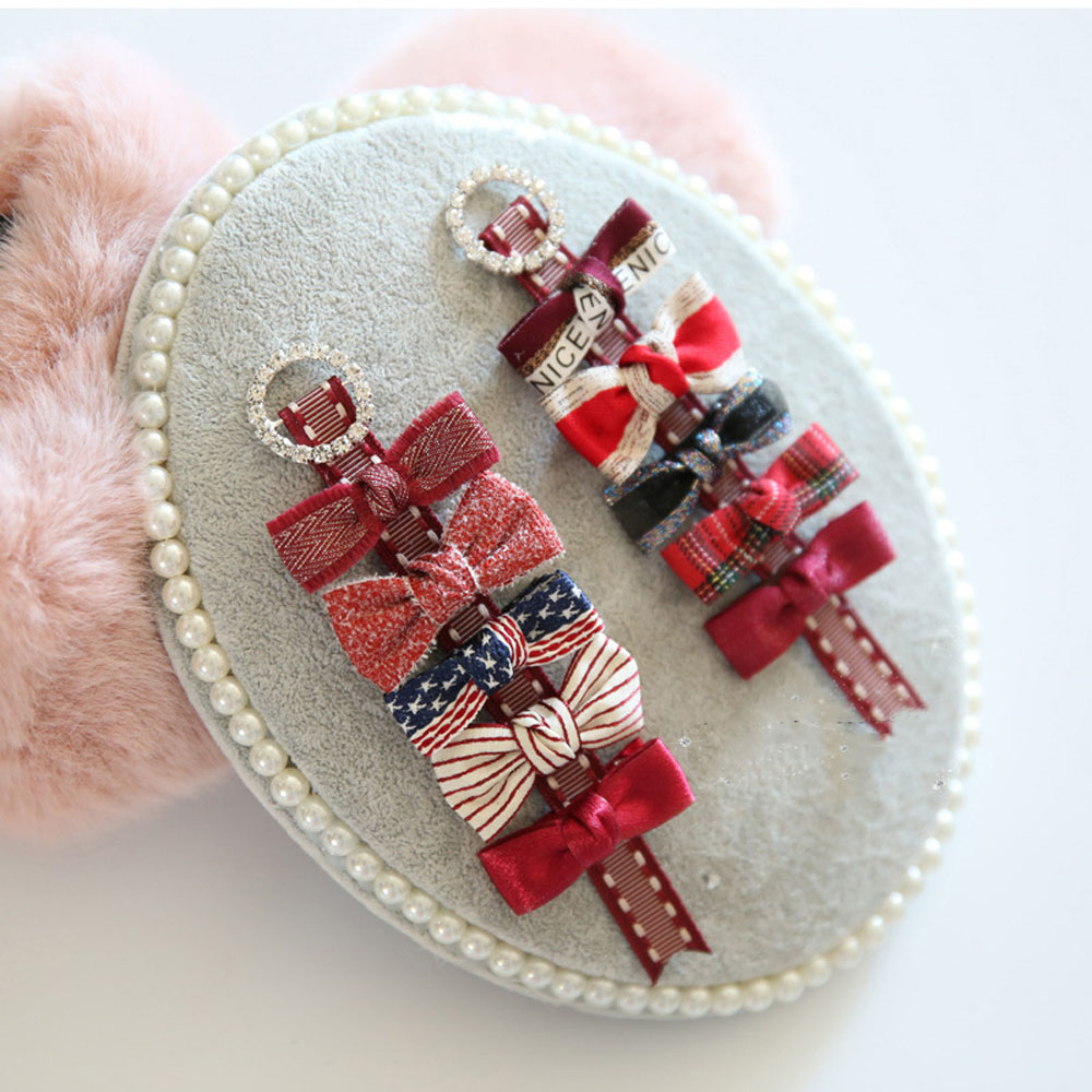 Bộ 5 Kẹp Tóc Nơ Mini Đáng Yêu Cho Bé Gái