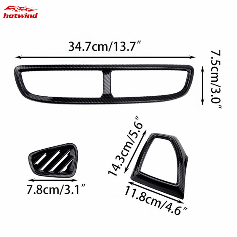 Set 5 khung viền lỗ thông khí bằng sợi carbon cho Hyundai Tucson 2015-2019