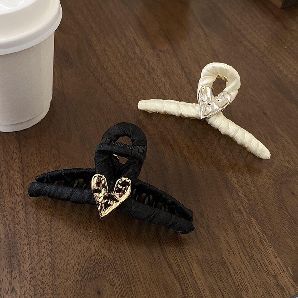 Kẹp Tóc Càng Cua 15H Bằng Vải Họa Tiết Hình Học Đơn Giản Thời Trang Thu Đông Cho Nữ