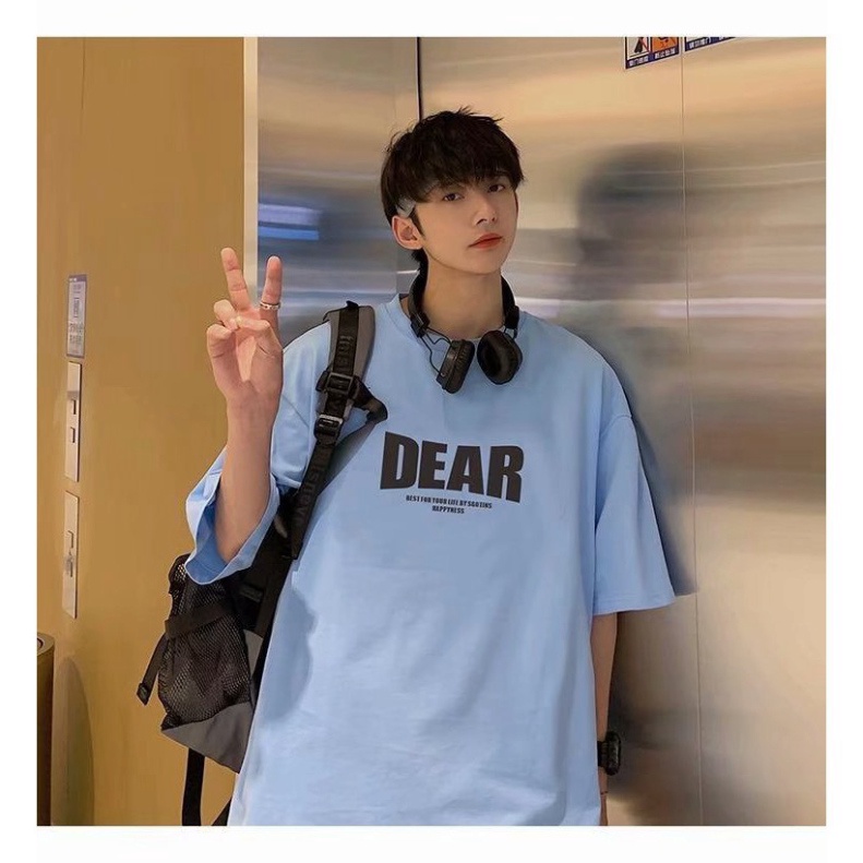 Áo phông rộng Aqua2ma áo thun nam nữ tay ngắn unisex form rộng oversize cotton trắng đen xanh DEAR  freesize 40-70 kg | BigBuy360 - bigbuy360.vn