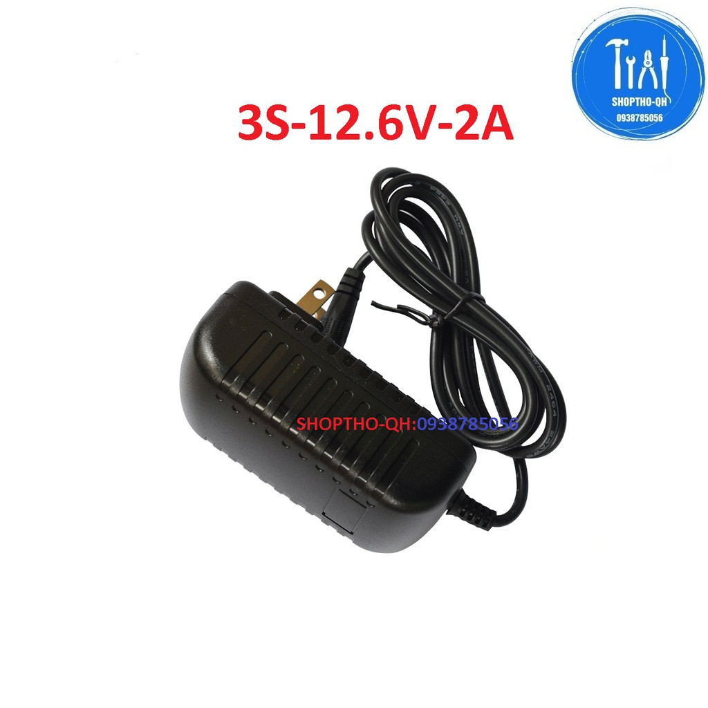 Sạc pin Li-ion 3S -12,6V - 2A, có đèn báo đầy(BẢN CHẤT LƯỢNG).