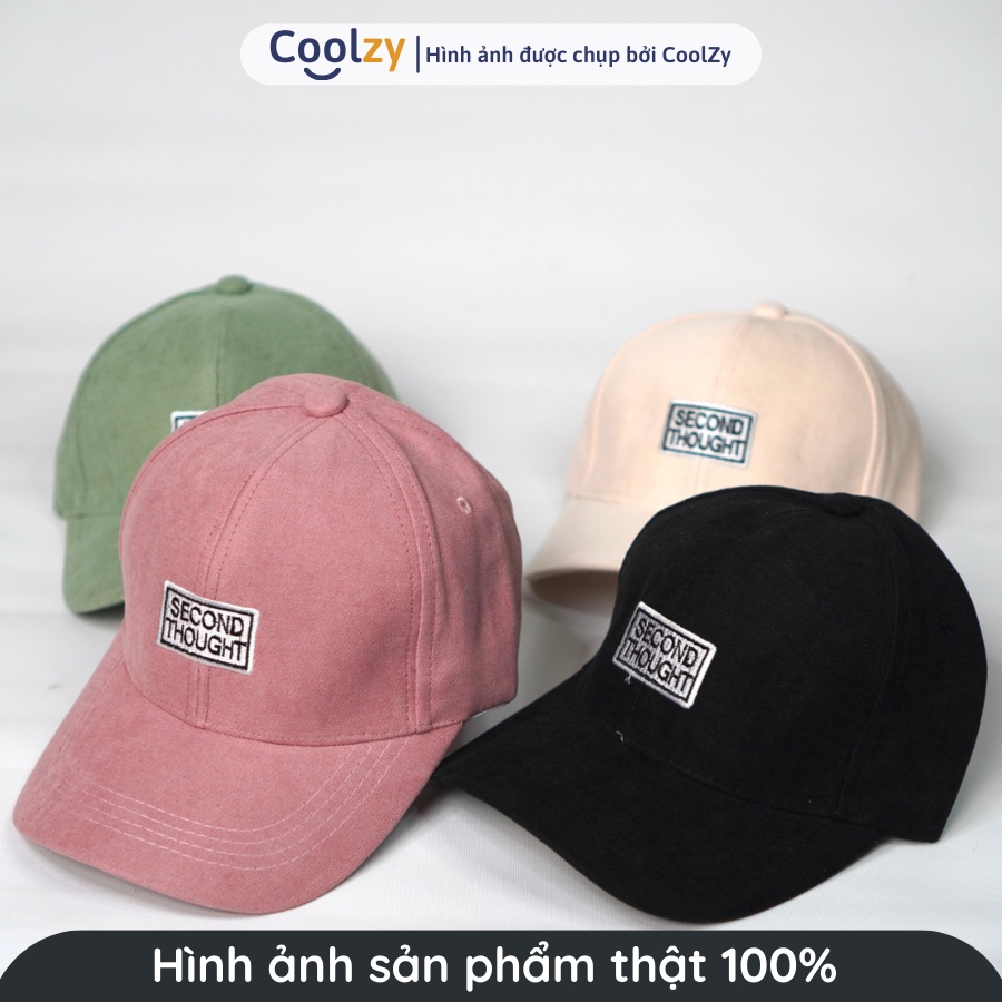 [Mã FAMARAL1 giảm 10K đơn 50K]Mũ lưỡi trai ❤️ Nón kết thêu chữ SECOND THOUGHT phong cách Ulzzang form unisex nam nữ N02