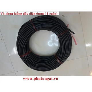 Vỏ nhựa chống trầy luồn dây điện 6mm ( nguyên cuộn ~70m) - ống luồn dây điện
