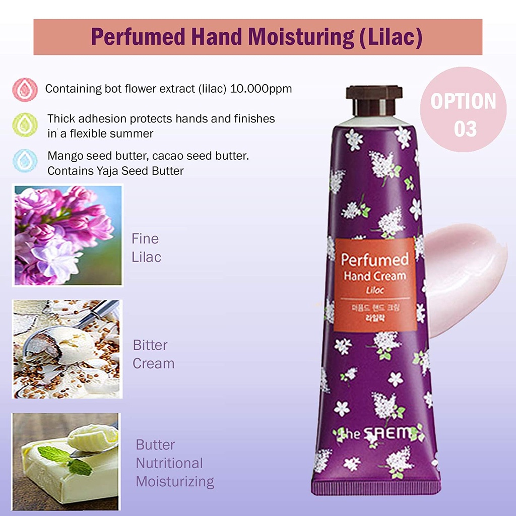 Kem Dưỡng Da Tay Hương Nước Hoa the SAEM Perfumed Hand Cream 30ml