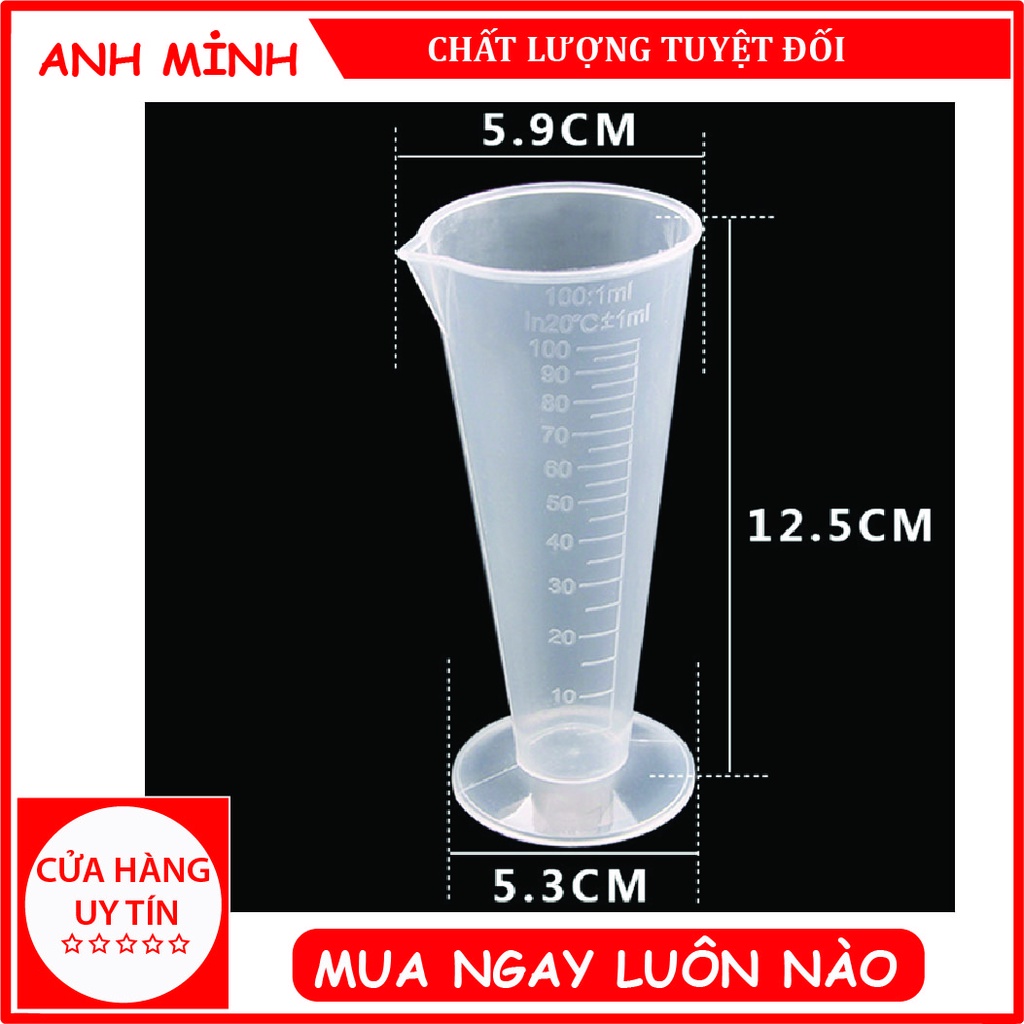 Ly đong nhựa định lượng 100ml Pha chế Trà Sữa Trà Hoa Quả Trà Chanh