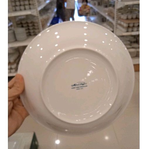 Dĩa sâu lòng Mình Long 23 cm - Trắng ngà