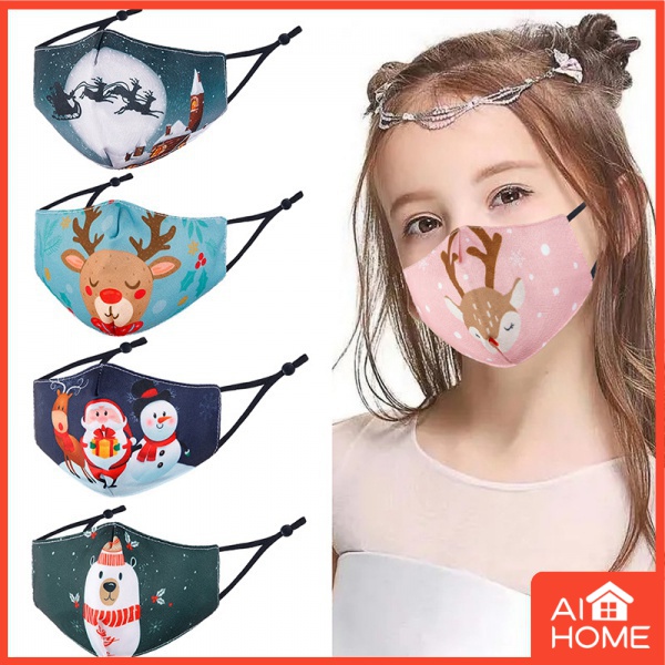 Khẩu Trang cotton 3d In Họa Tiết Hoạt Hình 3d Thoáng Khí Có Thể Tái Sử Dụng Tiện Dụng Cho Bé