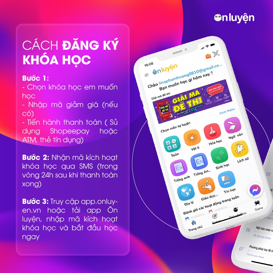 Toàn quốc - [E-voucher] 1 năm học khóa Luyện giải nhanh đề thi môn Hóa đỗ đại học 2022 - Onluyen.vn