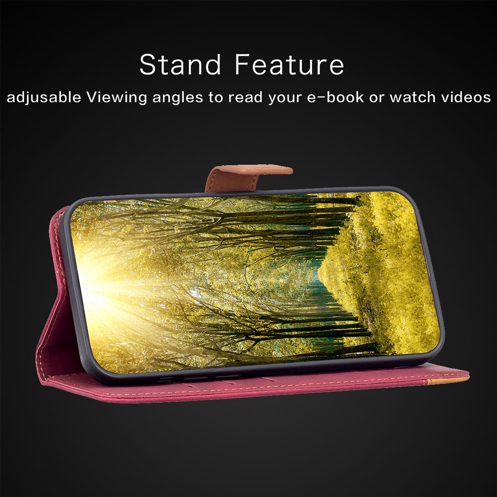 Ốp Điện Thoại Da Gấp Phong Cách Vintage Dành Cho VIVO Y15S Y21 Y21S Y33S Y21T Y33T Y11 Y15 Y12 Y17 Y20 Y51 2020 Y51A Y51S