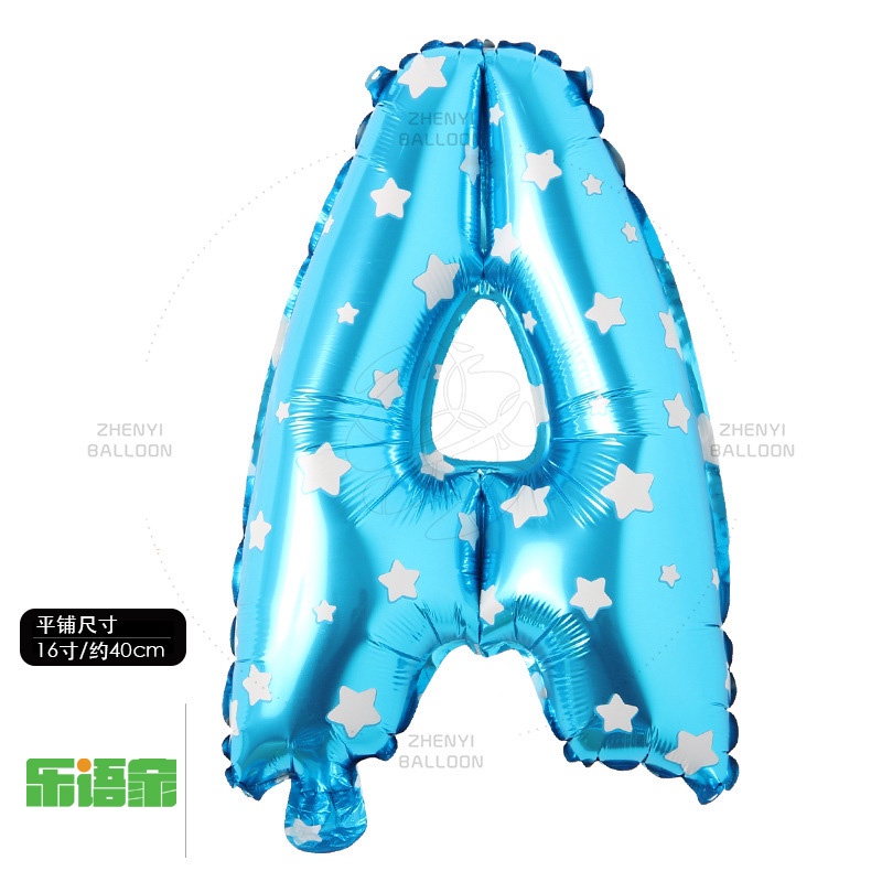 Bong Bóng Lá Nhôm 16 inch Hình Chữ Cái Từ A-Z   Trang Trí Tiệc