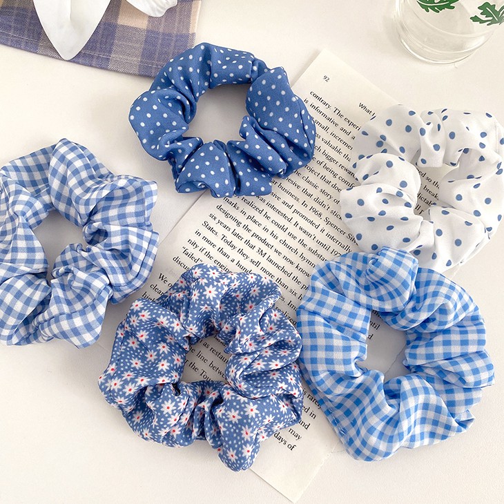 Dây buộc tóc co giãn họa tiết chấm bi đáng yêu cho nữ