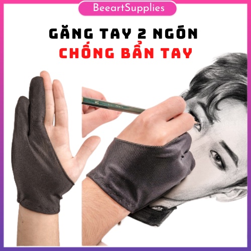 Găng Tay 2 Ngón Chống Bẩn Tay Khi Sketch