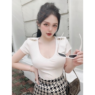 Sét áo phông cổ tim + quần lụa (sale)