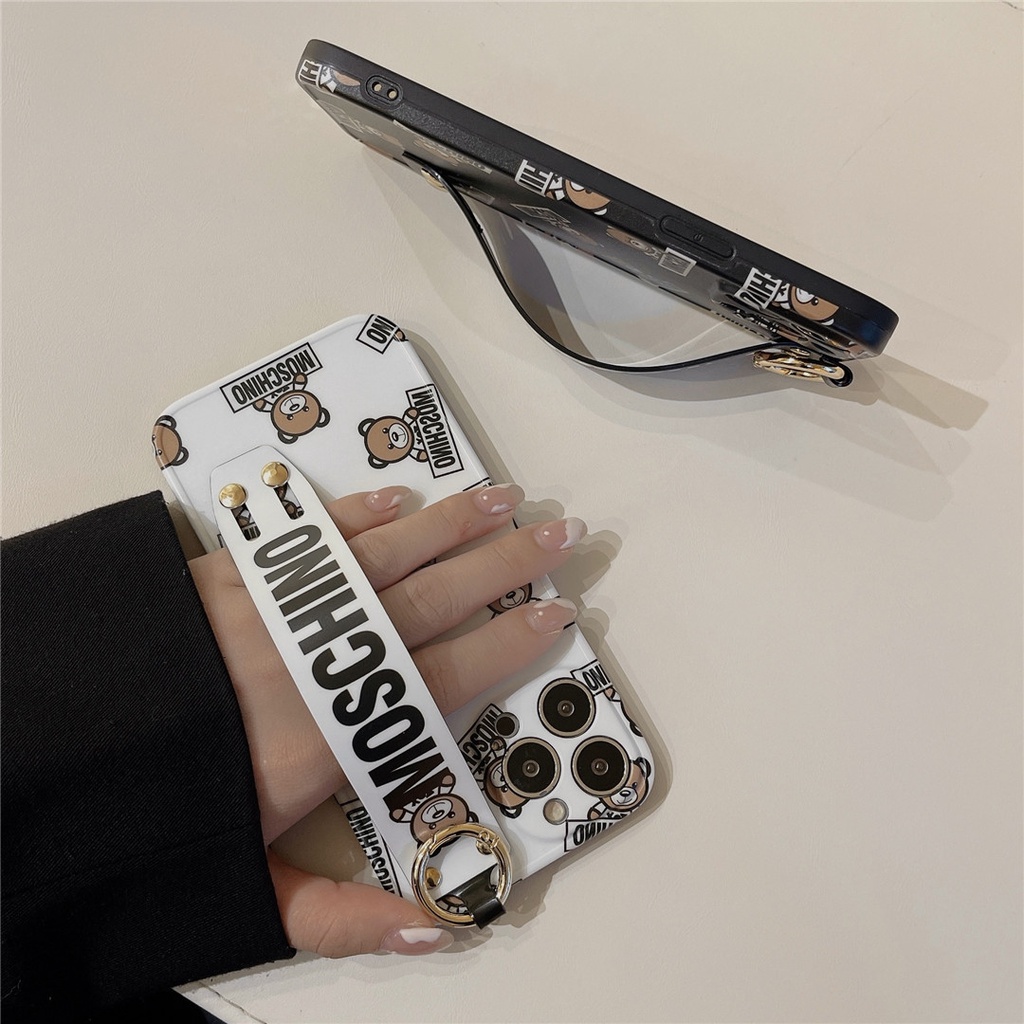 Ốp Lưng Điện Thoại Nhựa Mềm MOSCHINO Bear Case phù hợp cho iPhone15 14 13 12 mini 11 PRO MAX 6/6s 7/8plus SE2 X/XS XR XSMAX #HG512