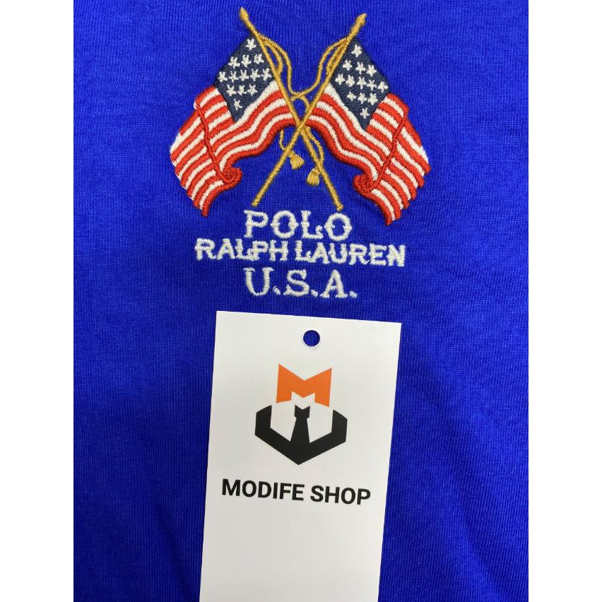 Áo thun nam Polo Ralph Lauren thêu hình lá cờ T-Shirt Usa Crossed Flags - Modife Shop