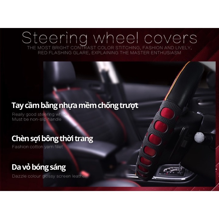 Bọc Vô Lăng Ô Tô Da Bóng Lỗ- Bọc Vô Lăng Chống Trượt  Acf-xcg 8