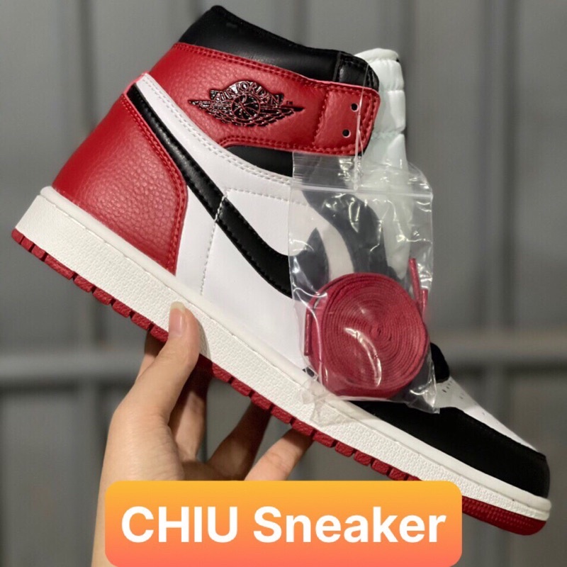 Giày thể thao sneaker jordan 1 high Chicago black toe đỏ đen trắng giày cổ cao