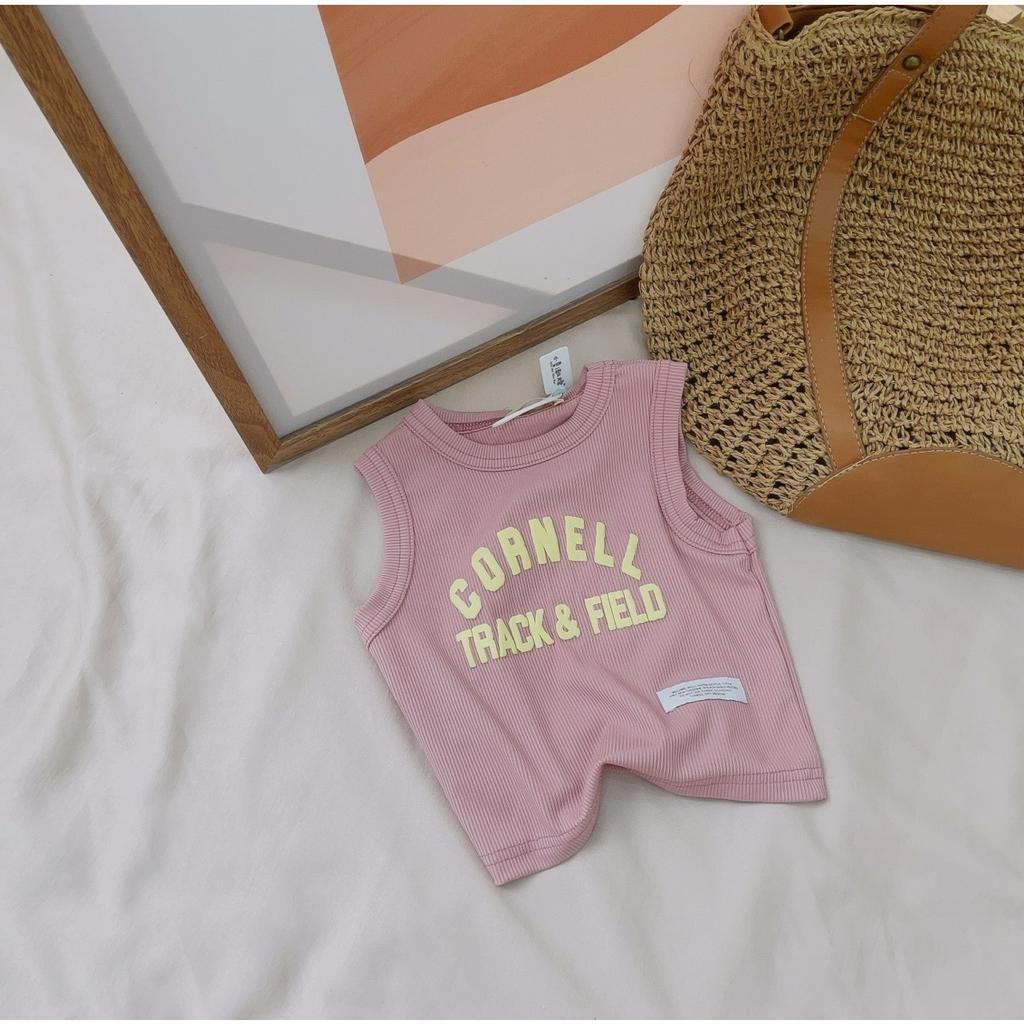 Áo ba lỗ bé trai, bé gái, áo ba lỗ Basic chất tăm lạnh Quảng châu xịn xò mát lạnh cho bé 6-26kg