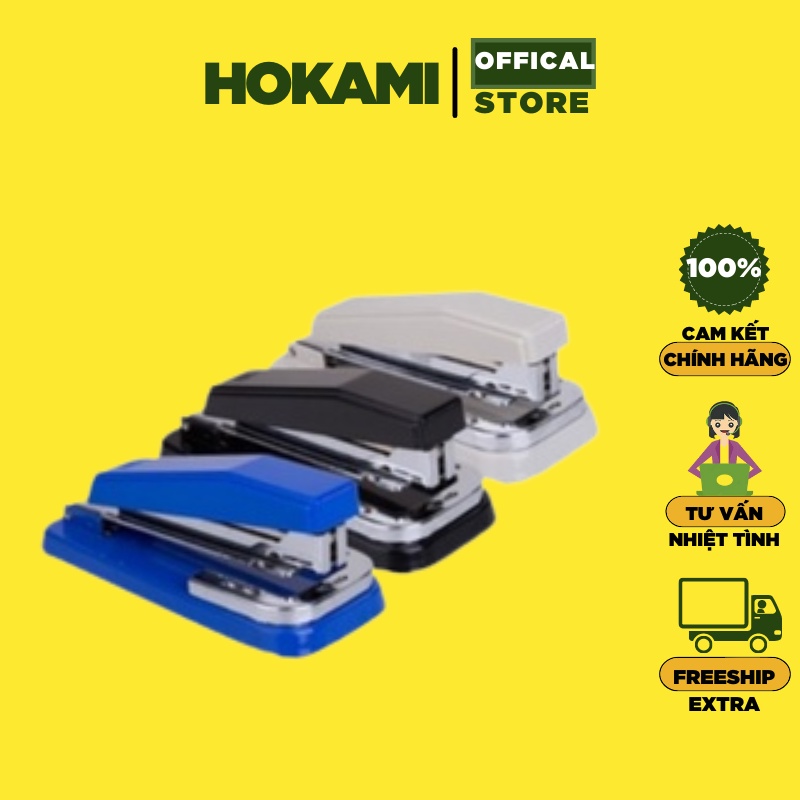 Dập ghim xoay chiều Deli 25 tờ -  E0414 xoay 3 chiều - Ghim bấm deli cao cấp sử dụng kim bấm 24/6 - HOKAMI STORE