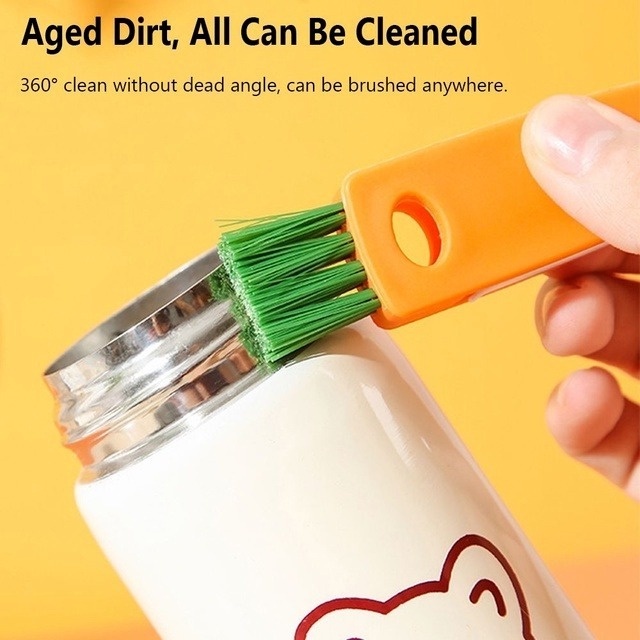 Bàn chải chai, Làm sạch nắp chai Bàn chải nhỏ, Bàn chải bình cho ăn, Bàn chải nắp cốc có rãnh đa chức năng, Dụng cụ rửa nắp cốc có rãnh, Bàn chải rửa cốc không có đầu cuối