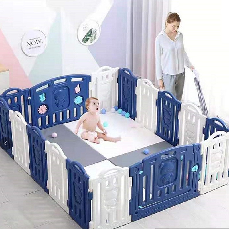 Bộ quây cũi nhựa MOMMYKIDS MINH CHÂU MẪU QUÂY GẤUTẶNG THẢM+100 BÓNG  Giúp bé có một không gian riêng để vui chơi Mẫu Gấu