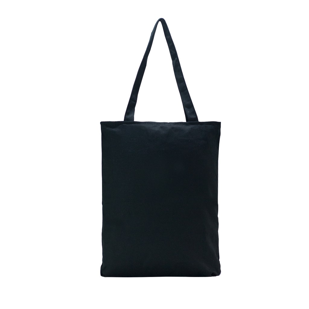 Túi tote vải đen in hình Bác Quân Nhất Tiêu Trần Tình Lệnh chibi M01