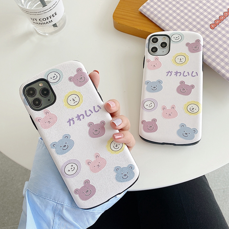 Soft Case Vivo Y19 S1 Y17 Y15 Y12 Y91C V15 V11i V9 Y85 X21 UD Cute Bear Rabbit Smiley