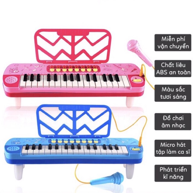 Đồ Chơi Đàn Piano Đàn Organ Có Micro Với Nhiều Giai Điệu vs Âm Thanh Chất Lượng… Cho Bé Phát Triển Khả Năng Âm Nhạc!