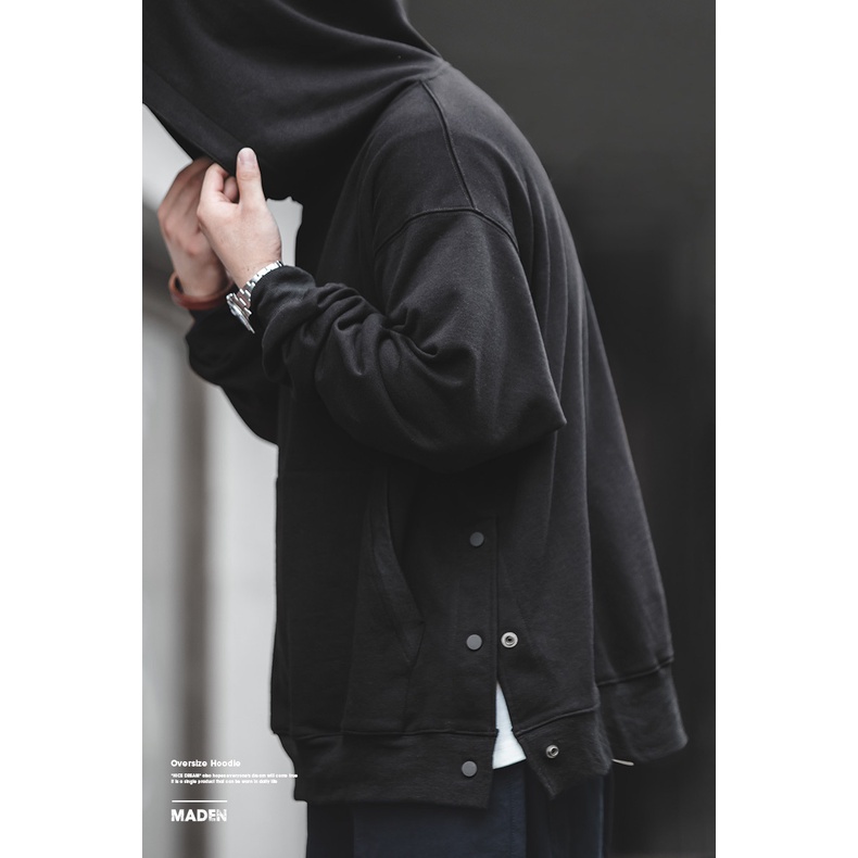 Áo sweater hoodie Maden oversize rộng rãi retro Nhật Bản