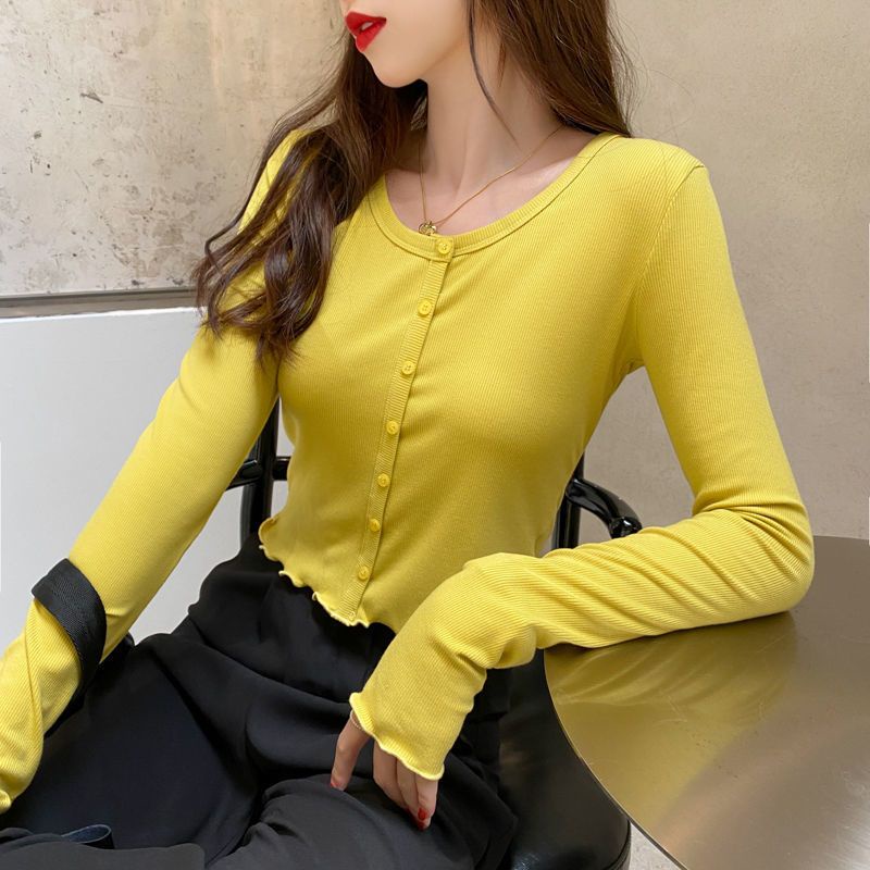 Áo Thun Nữ Tay Dài Cổ Tròn Ôm Body