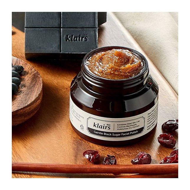 Tẩy Da Chết Dear Klairs Gentle Black Sugar Facial Polish Dưỡng Ẩm, Sáng Da Chống Lão Hóa 110g