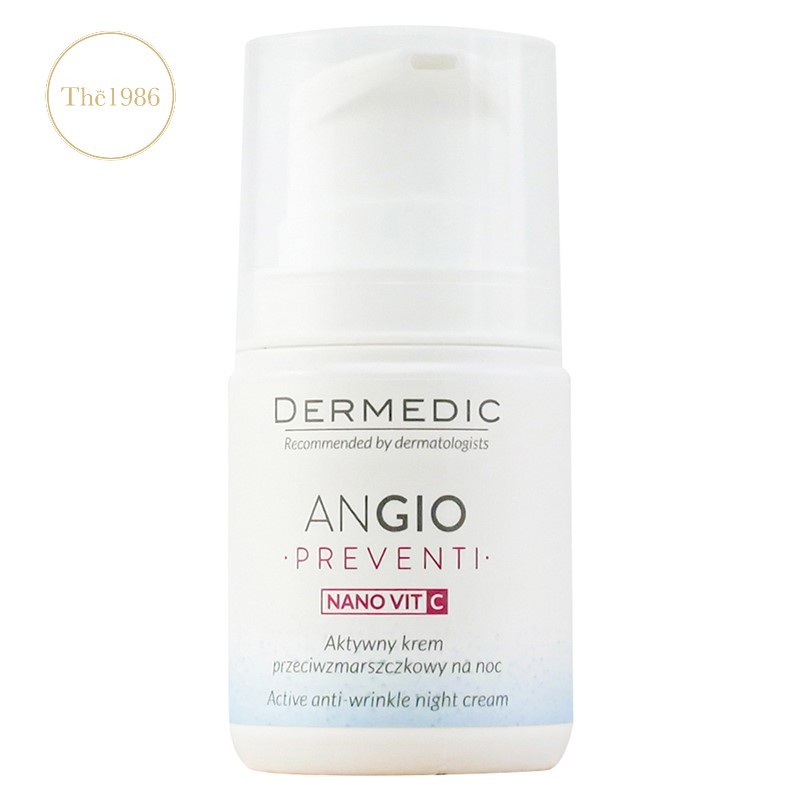 Kem chống lão hóa cho da giãn mao mạch Dermedic Angio Preventi Nano Vit C  Night Cream Dermedic 55g