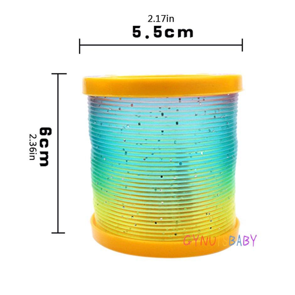 Dây Lò Xo Tròn Màu Cầu Vồng 3D Phát Sáng Nhiều Màu Sắc