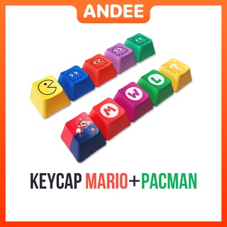 Keycap PBT in dyesub nhiều màu dễ thương game 8 bit Mario – Pacman