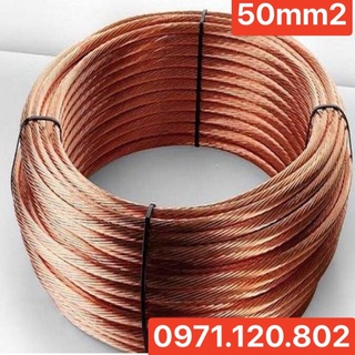 Combo 5 m đồng trần m50 tiếp địa chống sét