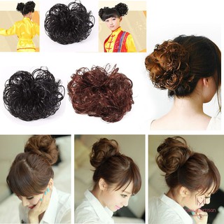 Búi tóc giả xoăn tạo kiểu xinh xắn cho nữ