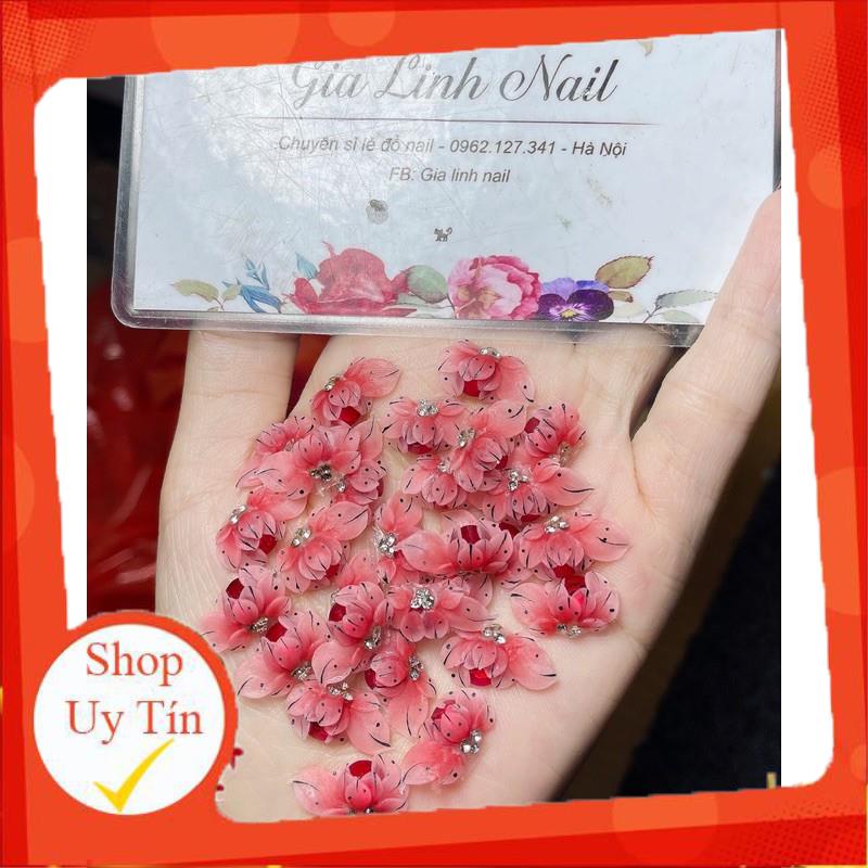 Hoa bột nail gắn móng tay| Hoa cúc vẽ ( set 2 bông/10 bông )