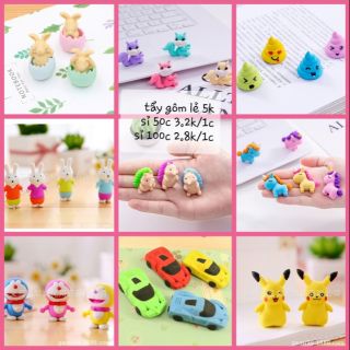 Combo 10 tẩy cute