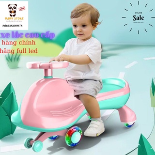 Xe Lắc Cao Cấp Cho Bé Có Nhạc, Có Đèn led nhấp nháy, Nhựa PP an toàn cho bé