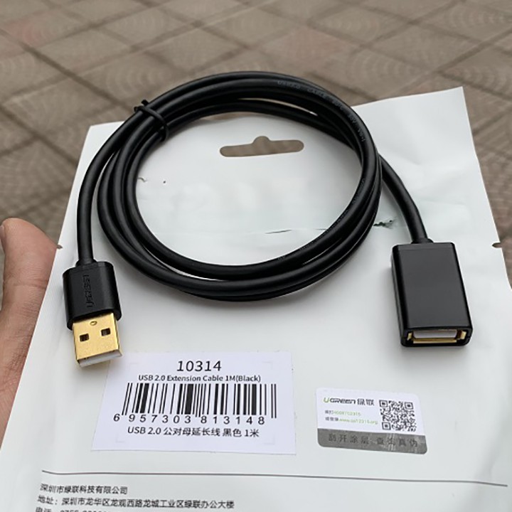 Dây nối dài usb 2.0 chính hãng Ugreen 10314 10316 10317