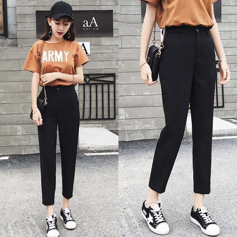 Quần tây baggy nữ cạp cao ống suông dáng đứng màu xanh đen vải mưa dày dặn mặc đi học sinh cấp 2 3 làm công sở đều đẹp | BigBuy360 - bigbuy360.vn