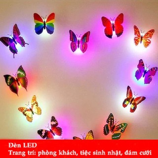 Đèn Led Dán Tường Hình Con Bướm phát sáng