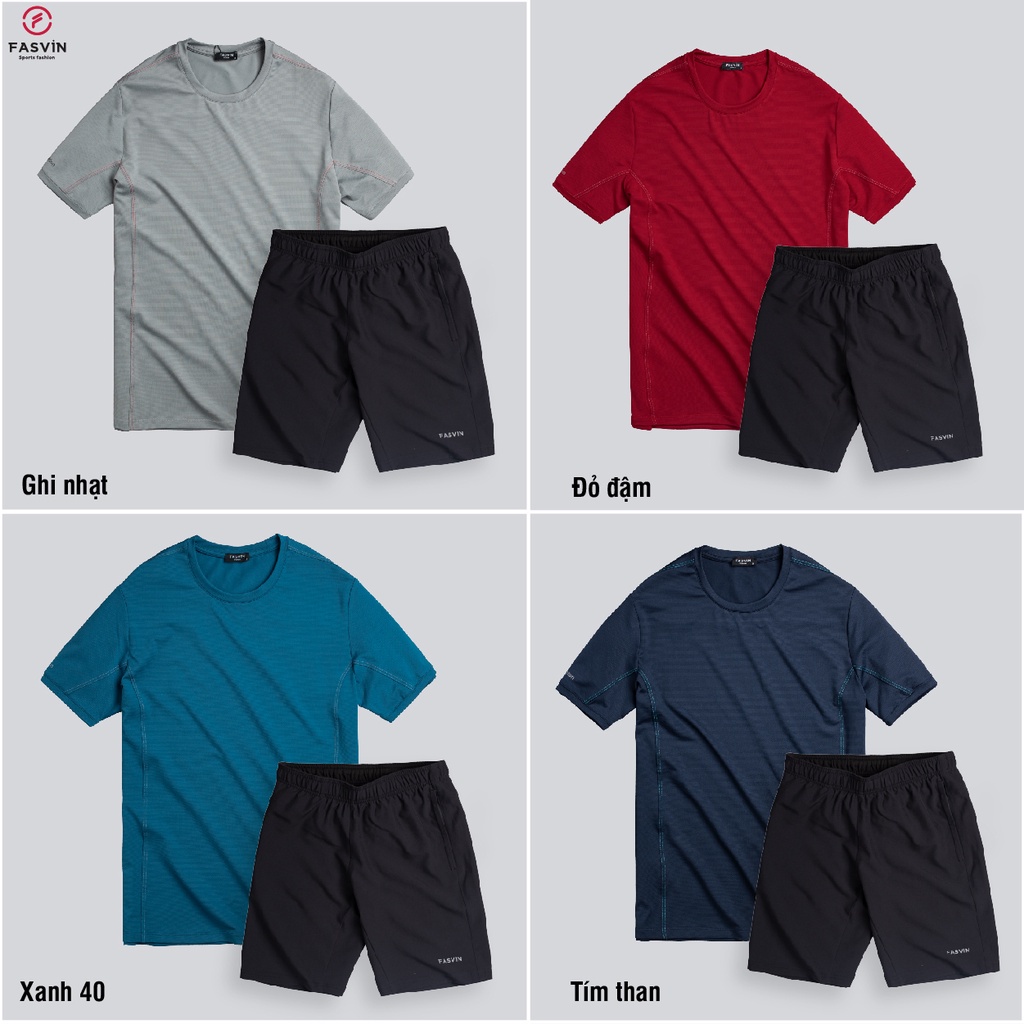 Bộ quần áo nam Fasvin AT22505.SG chất vải thun mềm mát co giãn phù hợp thể thao hay mặc nhà