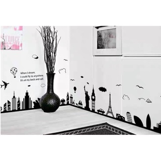 Decal dán len tường tháp paris MS-127 [Sticker dán tường]