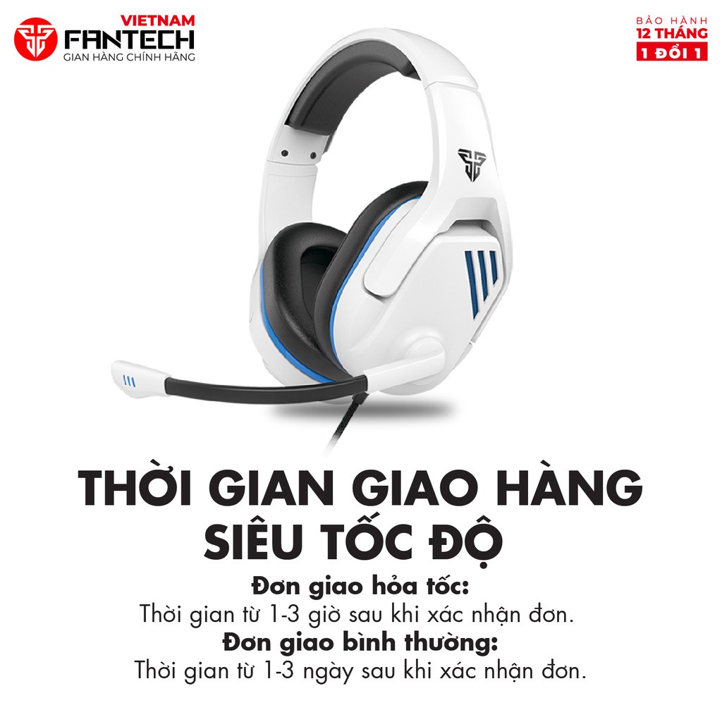 Tai Nghe Gaming Chụp Tai Có Dây FANTECH MH86 Chuyên Game Console PS4, PS5... Jack 3.5mm Kèm Mic Chuyên Dụng