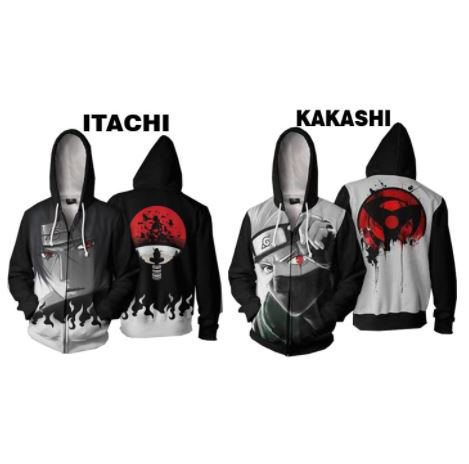 Áo Khoác Hoodie In Họa Tiết Hoạt Hình Naruto Uchiha Sasuke Mangekyou Sharingan Sasuke Cho Bé