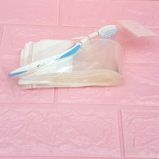 100g (~90cái) Túi Opp dán mép (Treo) 6x20cm (+ 4cm + 4cm) - Túi nilon băng keo dán miệng